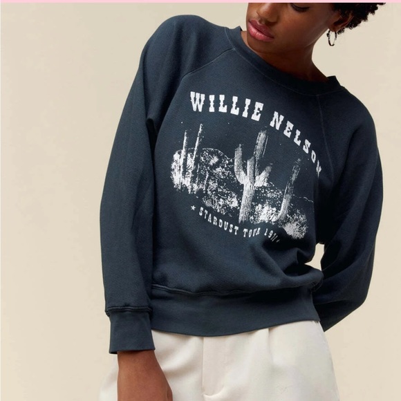 Daydreamer Willie Nelson Stardust Tour Raglan Crewneck - Picture 8 of 12